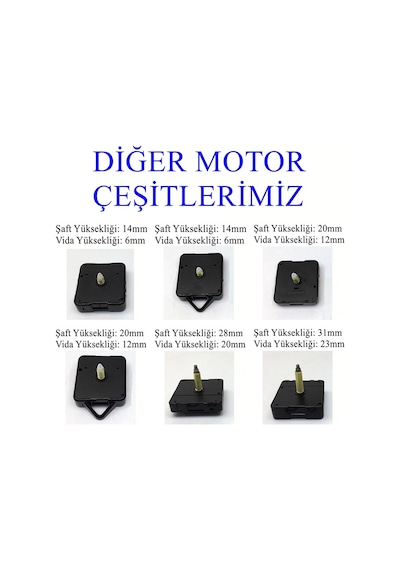 Duvar Saati Mekanizması Akrep Yelkovan Saniye Motor Sessiz Akar (360375864) Altın