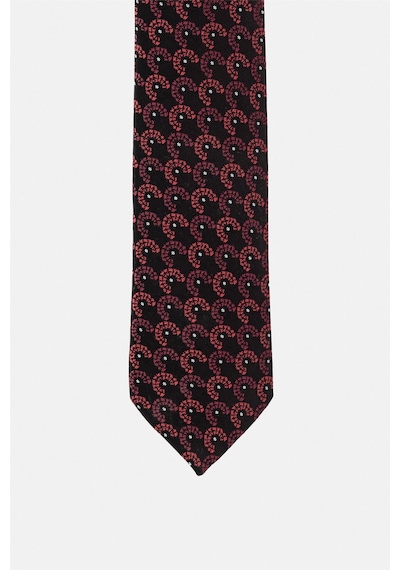 Süvari Bordo Baskılı Kravat Bordo
