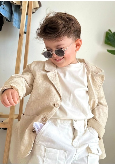 Yeni-unisex 1-5 Yaş Polarize Şeffaf Çocuk Güneş Gözlüğü Şeffaf