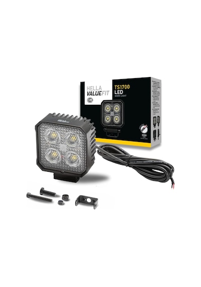 Hella Led-çalışma Farı Ts1700-12/24v - 1700lm - Vidalanmış/montaj - Hareketli Montaj Barı - Yakın Alan Aydınlat