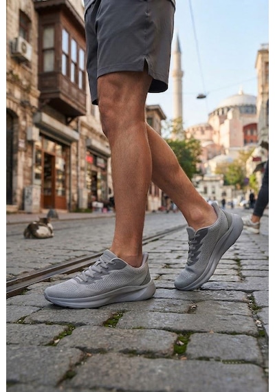 Scooter M2003 Rahat Tekstil Sneaker Erkek Ayakkabı Gri