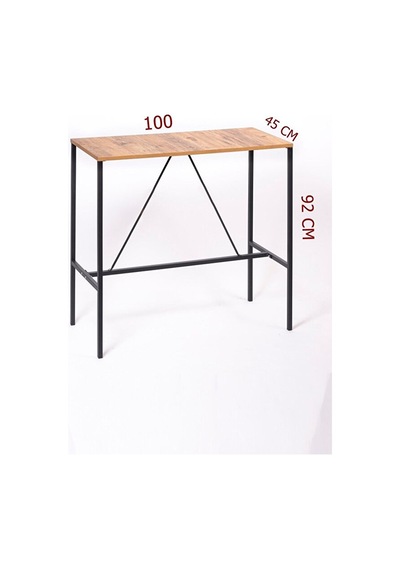 Retohome Good 100/45 Bar Masası /yemek Masası Takımı 1651 Ahşap - Siyah