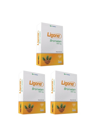 Ligone Bromelain 500 Mg 3 x 60 Kapsül