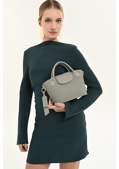 Pierre Cardin 05pc26y10619-p Kabartma Desenli Ayarlanabilir Askılı Suni Deri Omuz Çantası Yeşil