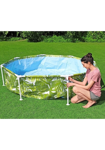 Steel Pro Gölgelikli Dev Oyun Havuzu 244  x 51 CM 56432 Çok Renkli