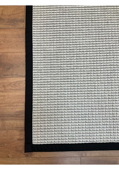 Kumaş Bordür Gri Bukle Antrasit Bordür Halı Salon Koridor Mutfak Çocuk Odası Halısı Kilim S267 Gri - Siyah
