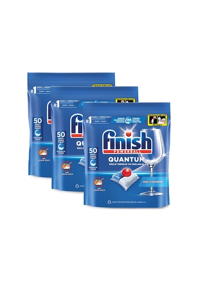 Finish Quantum 150 Tablet Bulaşık Makinesi Deterjanı (50 x 3) Finish Quantum 150 Tablet Bulaşık Makinesi Deterjanı (50 x 3)