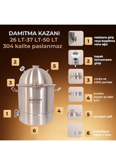 Distilon Nehir Serisi İmbik-26 Lt