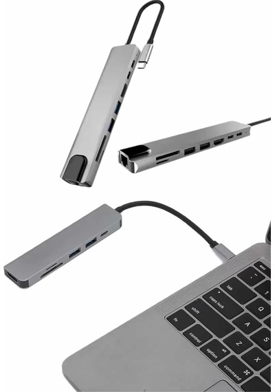 Çevirici Dönüştürücü Adaptör Macbook 3 In 1 Type-c To Hdmı Usb 3.0 Mh-hs9255-5081