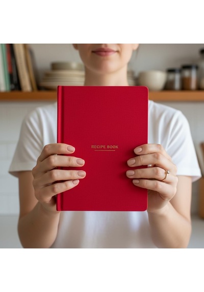 Lexroo Tarif Defteri A5 Boyutunda Sert Kapaklı 100+ Tariflik Recipe Journal, Ölçü Tablosu Çok Renkli