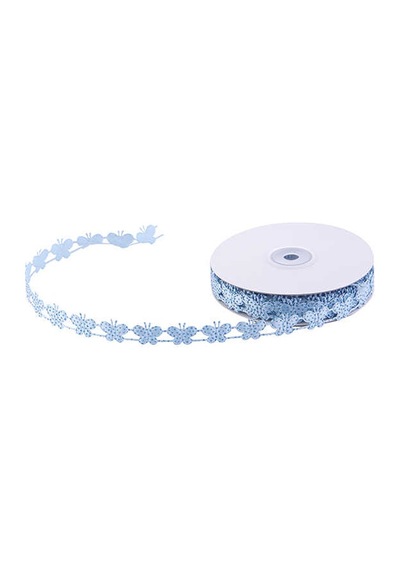 KURDELA KELEBEKLİ 2CM MAVİ PK:18MT