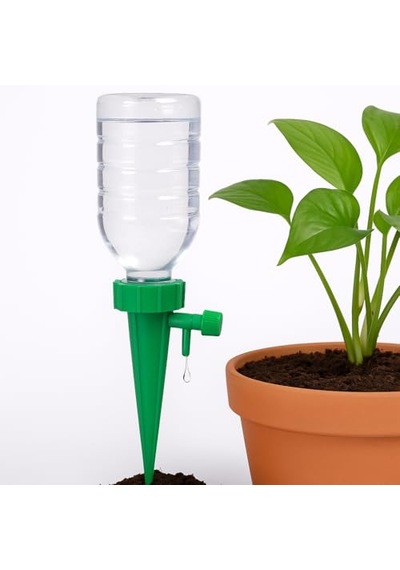 Bitki Sulama Aparatı, Ayarlanabilir Musluklu, Su Hazneli, Sağlam Plastik, Kolay Kurulum, Bahçe Ve Saksı Bitkileri İçin Su Haznesiyle Birlikte
