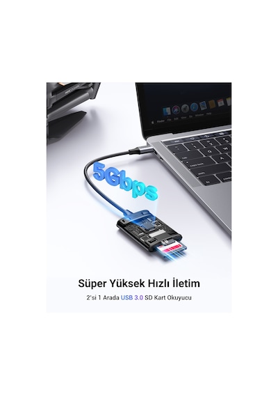 Ugreen Type-c To Sd Ve Micro Sd Kart Okuyucu Adaptör, 80888