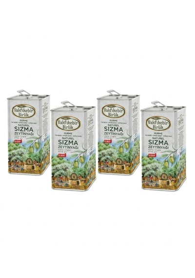 Vakfıkebir Soğuk Sıkım Sızma Natürel Erken Hasat 0,3 Asit 4 5l Zeytinyağı