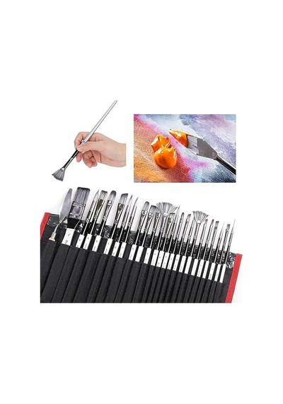 Parça Siyah Çantalı Sanat Fırçası Seti