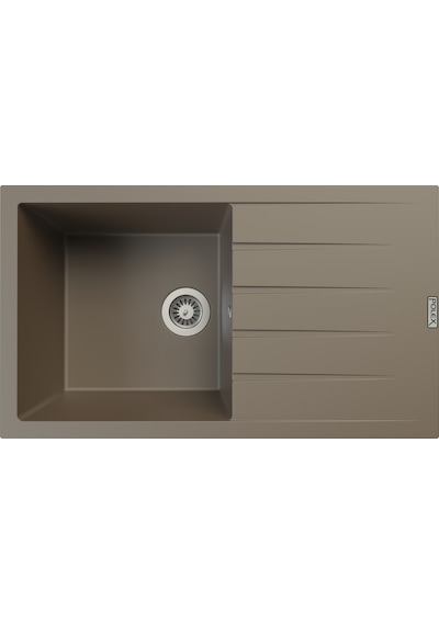 Polex Cristalüx Granit Evye P-SX1 Toprak Tezgah Altı Ve Tezgah Üstü Mutfak Evyesi 86x49.5 CM