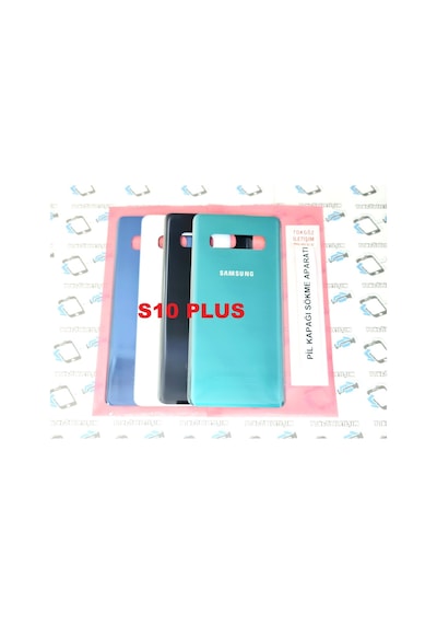 Samsung Uyumlu Galaxy S10 Plus Arka Pil Batarya Kapağı (Cam) - (275889500)