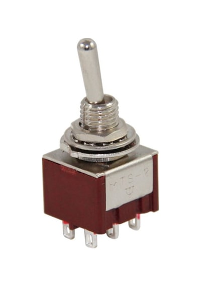 Ayt Ic-144a Ø6 Mm On On Toggle Switch Buton Mts-202 13 X 31.6 Mm