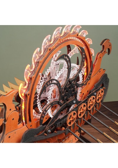 Rokr Lk802 Viking Gemisi Viking Dragon Ship Dıy Minyatür Maket Model Seti Ahşap 3d Wooden Puzzle 3d Model Kit Detaylı Dekoratif Hobi Seti Ahşap Maket