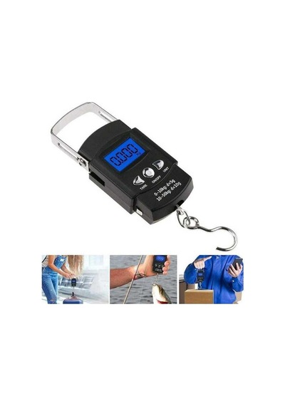Dijital El Kantarı Portable Electronic Skale Bagaj Bavul Hassas El Terazi 50 Kg Lcd Ekran Siyah - 707715585