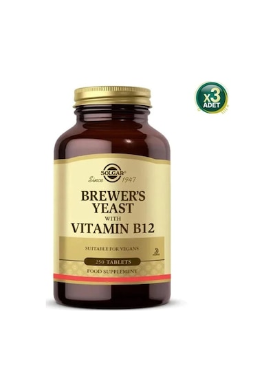 Solgar Brewer's Yeast With Vitamin B12 250 Tablet 3 Adet