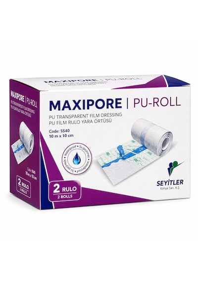 Maxıpore Pu-roll Şeffaf Su Geçirmez Yara Örtüsü 10m 10cm 2 Rulo