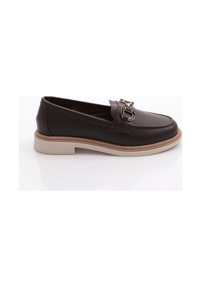 Dgn 1556 Kadin Loafer Ayakkabi Kahve