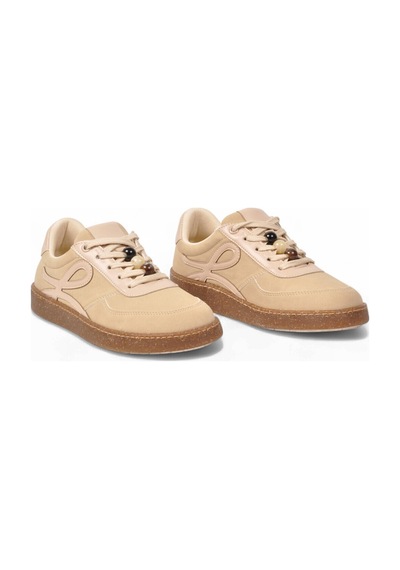 Ayakmod Kadın Bej Şık Rahat Bağcıklı Casual Yürüyüş Spor Ayakkabı Sneaker 669253