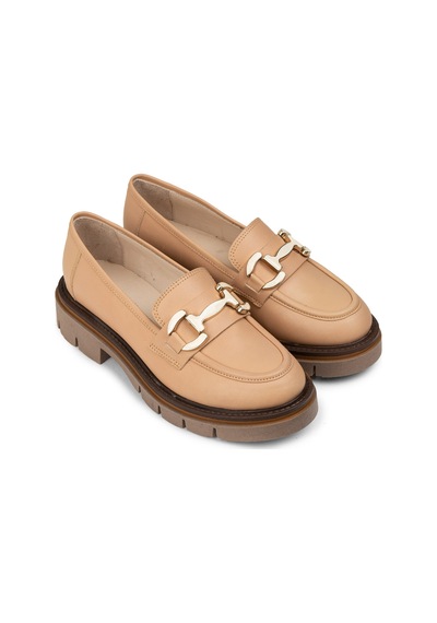 Deery Kadın Hakiki Deri Bej Loafer Ayakkabı - F2313zpdre01 Bej