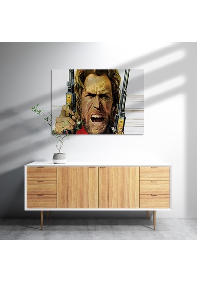 Cakasepetim Clint Eastwood Angry Ahşap Mdf Tablo