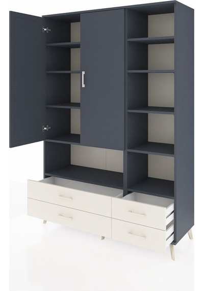 Hyperion Dolap 10 Raflı 4 Çekmeceli 2 Kapaklı 132x44x195 Antrasit-antrasit/aytaşı Antrasıt/aytası Hyperion Dolap 10 Raflı 4 Çekmeceli 2 Kapaklı 132x44x195 Antrasit-antrasit/aytaşı Antrasıt/aytası