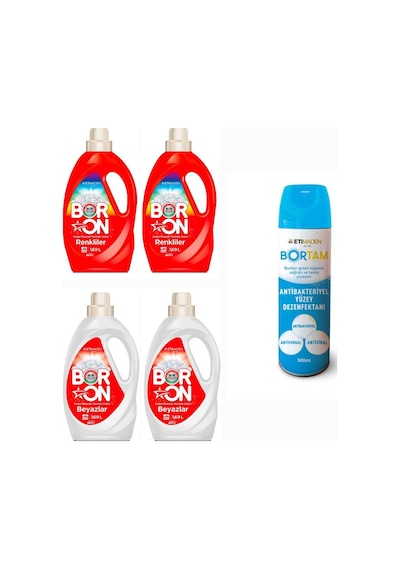 Doğal Sıvı Çamaşır Deterjanı Boron Renkliler Ve Beyazlar İçin 26 4 Yıkama+ Bortam Dezenfektan 44945289