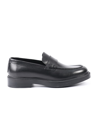 Tuna Hakiki Antik Deri Siyah Loafer Erkek Ayakkabı - E4291 Siyah Antik
