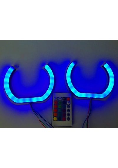 U Tipi Kumandalı Rgb Angel Eye 100mm 2 Adet