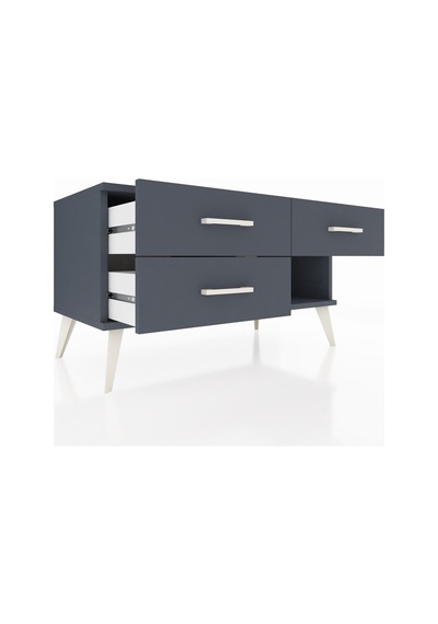 Hyperion Şifonyer 3 Çekmeceli 88x44x48 Antrasit-antrasit Antrasit Hyperion Şifonyer 3 Çekmeceli 88x44x48 Antrasit-antrasit Antrasit