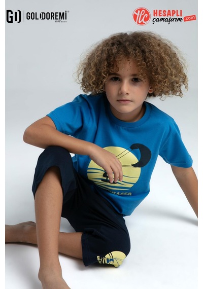 Rolypoly Roly Poly Premium Erkek Çocuk Desenli Rahat Kalıp Kısa Kollu Kapri Pijama Takım Cobalt Rolypoly Roly Poly Premium Erkek Çocuk Desenli Rahat Kalıp Kısa Kollu Kapri Pijama Takım Cobalt