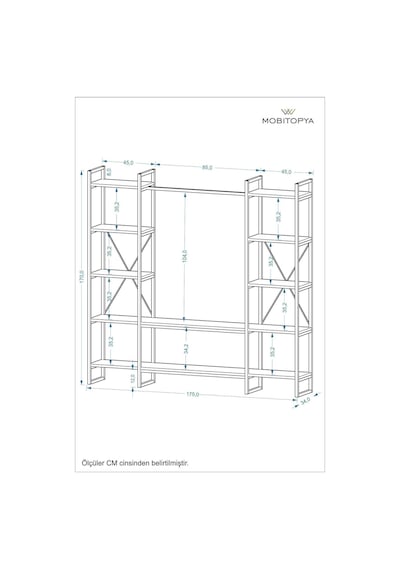 Nilamu Atlantik Çam Elbise Dolabı Metal Gövdeli Açık Askılık & Organizer Dolap 175 170 34 Cm Atlantik Çam Nilamu Atlantik Çam Elbise Dolabı Metal Gövdeli Açık Askılık & Organizer Dolap 175 170 34 Cm Atlantik Çam