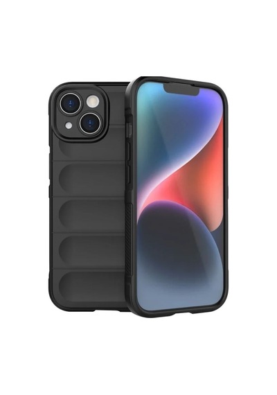 Apple Uyumlu iPhone 15 Silikon Kılıf - Kamera Korumalı Esnek Yeni Nesil Airbag Kapak - Siyah