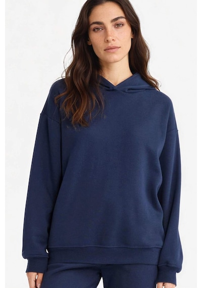Defacto Relax Fit Kapüşonlu Basic Düz Kalın Sweatshirt D9935ax25wnnv251 Lacivert