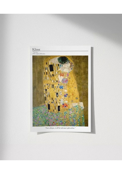 Çerçevesiz Poster Gustav Klimt Öpücük 1