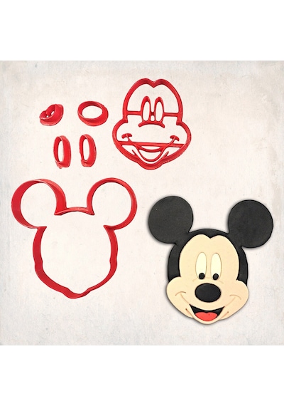 Mickey Mouse Detay Kurabiye Kalıp Seti 6 Lı