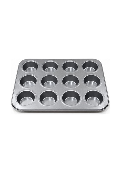 12'li Metal Muffin Kek Kalıbı Çok Renkli