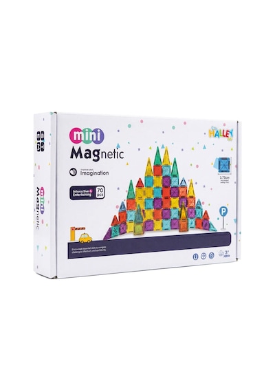Magnet Mini Yapı Blok Seti 70 Parça - 3.75 Cm Eğitici Manyetik Bloklar