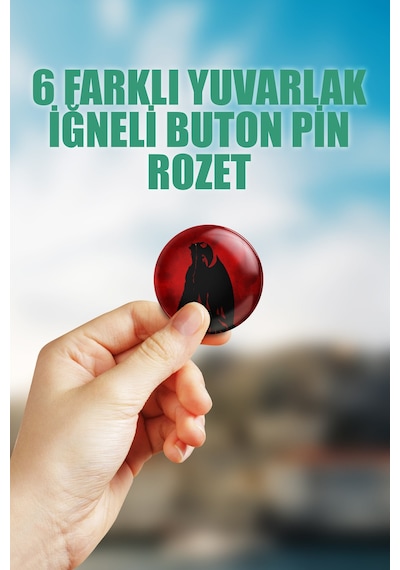 Devilman Crybaby Çanta Süsü Rozet İğneli Buton Rozet Seti 6 Adet Çok Renkli