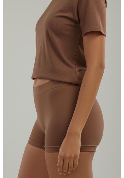 Toparlayıcı İz Yapmayan Seamless Örme Boxer 2001 Kahverengi