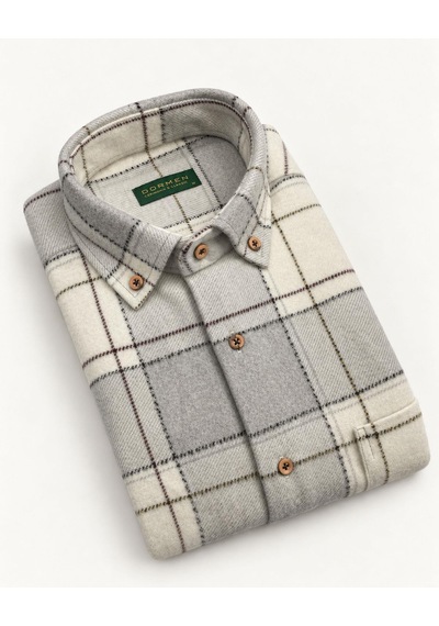 Classics Men Regular Fit Erkek Kışlık Hakiki Oduncu Gömleği Gri