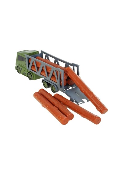 Timber Truck 38 Cm 8 Adet Büyük Boy Kütük Taşıyan Oyuncak Askeri Kamyon Orman Kesim Kamyonu