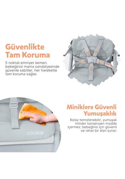 Huggy Cookie Portatif Katlanabilir Taşınabilir Mama Sandalyesi