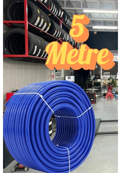 5 Metre Kompresör Hava Hortumu 8 Mm Termo Hortum Mavi Thermo Hortum Basınca Dayanıklı Hortum