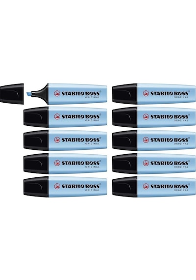 Stabilo Fosforlu Kalem Boss Mavi 10'lu Paket Diğer